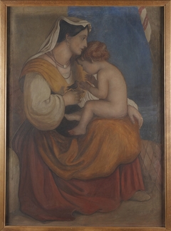 Mother and Child with a Bird by Joseph Severn