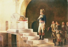 Napoleon in Aix-la-Chapelle, in Front of Charlemagne's Throne by Henri-Paul Motte