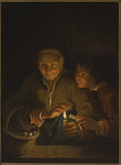 Old woman and a boy with a candle by Peter Paul Rubens