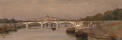 On the Banks of the Seine, Looking towards the Trocadero by Silvio Allason