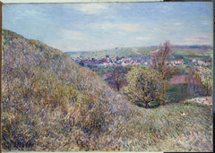 On the Hills of Moret in the Spring - Morning by Alfred Sisley