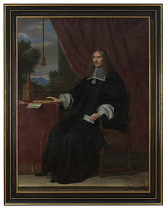 Portrait de Jérôme II Le Maistre, assis à son bureau by Philippe de Champaigne