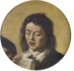 Portrait of a boy singing by Anonymous