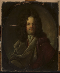 Portrait of a man in a wig by David van der Plas