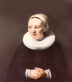 Portrait of a woman formerly called Adriaantje Hollaer by Rembrandt