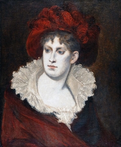 Portrait of a woman by Jenő Gyárfás