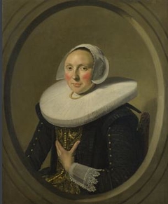 Portrait of a woman, possibly Maria Larp by Frans Hals