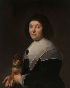 Portrait of a Woman with a Dog by Johannes Cornelisz Verspronck