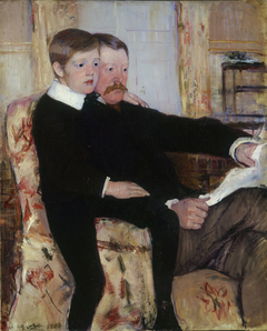 Portrait of Alexander J. Cassatt and His Son, Robert Kelso Cassatt by Mary Cassatt