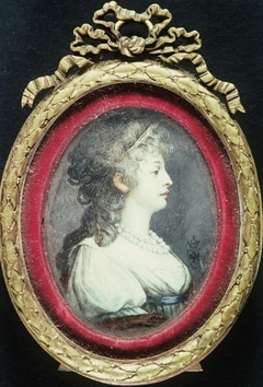 Portrait of lady in pale green dress by Anonymous