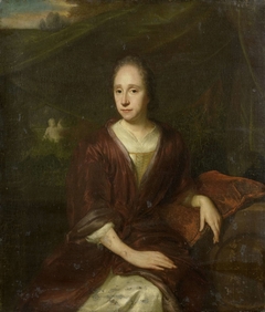 Portrait of Margaretha Nelis (1652-17050, second wife of Casparus Commelin by David van der Plas