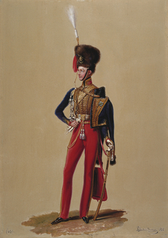 Prince George of Cumberland (1819-1878), GCH, Colonel of the Hanoverian Guard Hussars by Alexandre-Jean Dubois-Drahonet