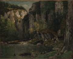 River and Rocks by Gustave Courbet