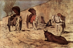 Romani Carts by Giovanni Fattori