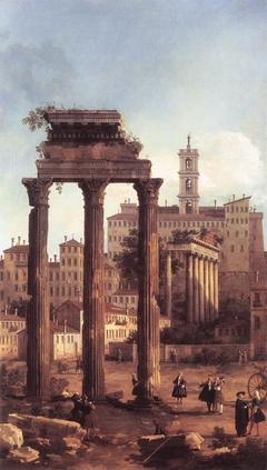 Rome: Ruins of the Forum, Looking towards the Capitol by Canaletto