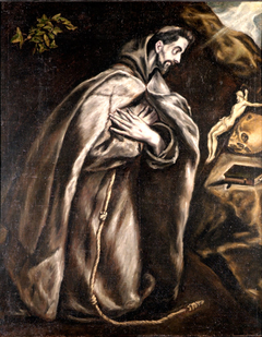 Saint Francis in Prayer before a Crucifix by El Greco