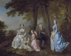 Samuel Richardson, the Novelist (1684-1761), Seated, Surrounded by his Second Family by Francis Hayman