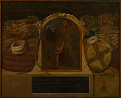 Schilderij ter ere van het Lijndraaiersgilde. by Willem Muys