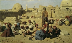 Schule in Oberägypten by Leopold Müller