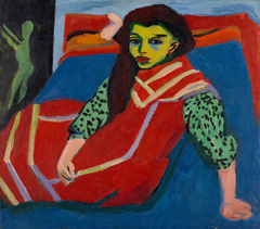 Seated Girl (Fränzi Fehrmann) by Ernst Ludwig Kirchner