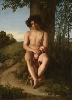 Seated Young Shepherd by Hippolyte Flandrin