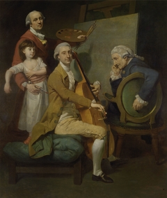 Self-Portrait with His Daughter Maria Theresa, James Cervetto, and Giacobbe Cervetto by Johann Zoffany