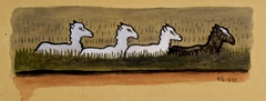 Sheep in Line by Hugo Simberg