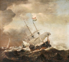 Shipping in a Rough Sea by Willem van de Velde the Younger