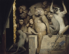 Singes critiques d'art by Gabriel von Max