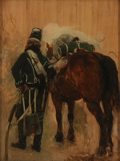 Sketch for the Outpost of the Hussards by Jean-Louis-Ernest Meissonier