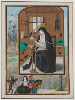 St. Gertrude de Nivelles, from the Hours of Cardinal Albrecht of Brandenburg (1490-1545), Archibishop and Elector of Mainz by Simon Bening