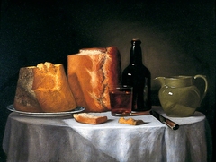 Still Life with Bread and Wine by Henri-Horace Roland Delaporte