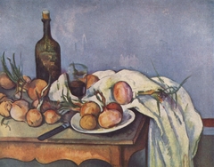 Still Life with Onions by Paul Cézanne