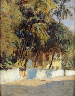 Street scene in Bombay, India by Edwin Lord Weeks