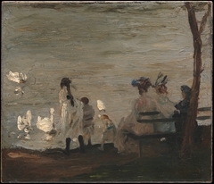 Swans in Central Park by George Bellows