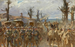 The Arrival of American Troops at the Front; First Study for the Arrival of American Troops at the Front by John Singer Sargent