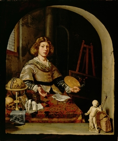 The Artist in His Studio by Cornelis Bisschop