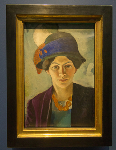 The Artist's Wife with Hat by August Macke