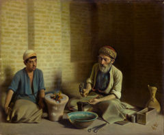 The Baqdadi goldsmith by Kamal-ol-molk