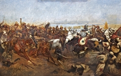 The Charge of the 21st Lancers at Omdurman by Richard Caton Woodville