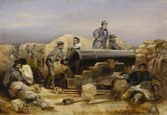 The 'Diamond' Battery at the Siege of Sebastopol, 15 December 1854 by William Simpson