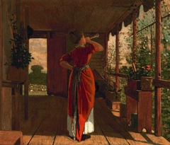 The Dinner Horn by Winslow Homer