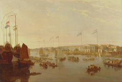 The European Factories, Canton by William Daniell