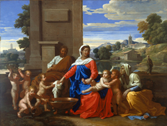 The Holy Family with the Infant Saint John the Baptist and Saint Elizabeth by Nicolas Poussin