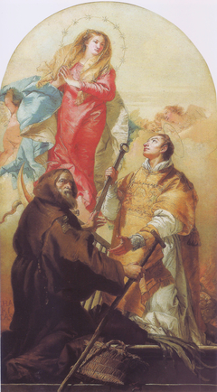 The Immaculate Conception with Saint Lawrence and Saint Francis of Paola by Giovanni Domenico Tiepolo