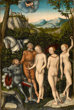 the judgements of Paris by Lucas Cranach the Elder