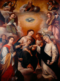 The mystical betrothal of Santa Rosa de Lima by Gregorio Vasquez de Arce y Ceballos