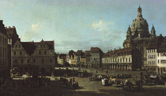 The New Market in Dresden from Moritzstraße by Bernardo Bellotto