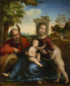 The Rest on the Flight into Egypt with St. John the Baptist by Fra Bartolomeo