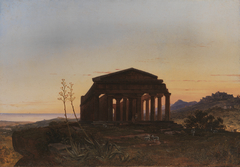 The Temple of Concordia by Girgenti by Franz Ludwig Catel